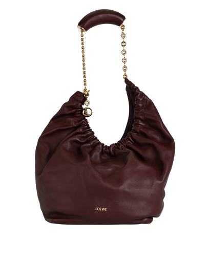 Medium Squeeze, £1,900, Handbags, Burgundy, Leather, Front view
